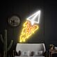 Papierflugzeug mit Flammen LED-Neonschild Wohnzimmer Büro
