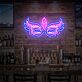 Enhance Your Party, Wedding, and Bar Ambiance with the Party Neon Sign Makeup Party Mask Neon Neon Sign.