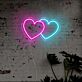 Verbundene Herzen LED-Neonschild