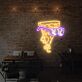 Pizza mit Sonnenbrille LED-Neonschild für Restaurant Bar