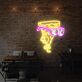 Pizza mit Sonnenbrille LED-Neonschild für Restaurant Bar