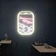 Flugzeugfenster mit Wolken LED-Neonschild für Wohnzimmer Büro