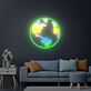 Weltkarte LED-Neonschild Wohnzimmer Büro