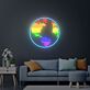 Weltkarte LED-Neonschild Wohnzimmer Büro