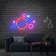 Saturn mit Sternen LED-Neonschild für Wohnzimmer oder Kinderzimmer