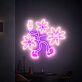 tanzende Cartoon-Blumen LED-Neonschild Wohnzimmer Cafe
