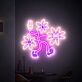 tanzende Cartoon-Blumen LED-Neonschild Wohnzimmer Cafe