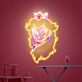 Prinzessin mit Krone LED-Neonschild für Gamingzimmer und Kinderzimmer