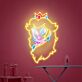 Prinzessin mit Krone LED-Neonschild für Gamingzimmer und Kinderzimmer