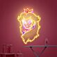 Prinzessin mit Krone LED-Neonschild für Gamingzimmer und Kinderzimmer