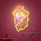 Prinzessin mit Krone LED-Neonschild für Gamingzimmer und Kinderzimmer