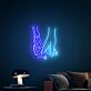 Skelett- und Menschenhand LED-Neonschild für Wohnzimmer Bar