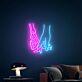 Skelett- und Menschenhand LED-Neonschild für Wohnzimmer Bar
