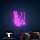 Skelett- und Menschenhand LED-Neonschild für Wohnzimmer Bar