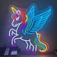 Einhorn mit Flügeln LED-Neonschild für Kinderzimmer Wohnzimmer