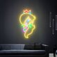 Prinzessin mit Krone LED-Neonschild für Wohnzimmer Gamingzimmer