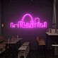 Stadtbild mit Bogen LED-Neonschild für Cafe Bar
