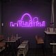 Stadtbild mit Bogen LED-Neonschild für Cafe Bar