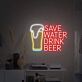 SAVE WATER DRINK BEER LED-Neonschild für Bar Küche