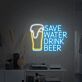 SAVE WATER DRINK BEER LED-Neonschild für Bar Küche