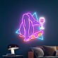 Beine mit Weinflasche und Weinglas LED-Neonschild für Bar Club