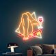 Beine mit Weinflasche und Weinglas LED-Neonschild für Bar Club