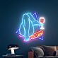 Beine mit Weinflasche und Weinglas LED-Neonschild für Bar Club