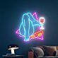 Beine mit Weinflasche und Weinglas LED-Neonschild für Bar Club