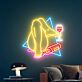 Beine mit Weinflasche und Weinglas LED-Neonschild für Bar Club