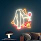 Beine mit Weinflasche und Weinglas LED-Neonschild für Bar Club