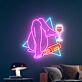 Beine mit Weinflasche und Weinglas LED-Neonschild für Bar Club