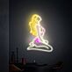 Kniende Frau im Bikini LED-Neonschild für Bar Club
