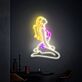 Kniende Frau im Bikini LED-Neonschild für Bar Club