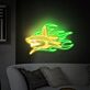Hai mit Flammen LED-Neonschild Wohnzimmer Bar