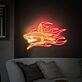 Hai mit Flammen LED-Neonschild Wohnzimmer Bar