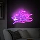 Hai mit Flammen LED-Neonschild Wohnzimmer Bar