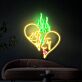 Herz mit Totenkopf und weinendem Gesicht LED-Neonschild Wohnzimmer Kunststudio