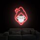 Totenkopf mit Kapuze LED-Neonschild für Gamingzimmer und Bar