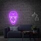 Totenkopf mit geöffnetem Kiefer LED-Neonschild Wohnzimmer Bar
