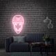 Totenkopf mit geöffnetem Kiefer LED-Neonschild Wohnzimmer Bar
