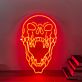 Totenkopf mit geöffnetem Kiefer LED-Neonschild Wohnzimmer Bar
