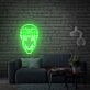 Totenkopf mit geöffnetem Kiefer LED-Neonschild Wohnzimmer Bar