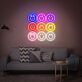 Smiley Gesichter LED-Neonschild für Wohnzimmer oder Kinderzimmer