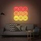 Smiley Gesichter LED-Neonschild für Wohnzimmer oder Kinderzimmer