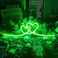 zwei ineinander verschlungene Herzen LED-Neonschild Hochzeit Schlafzimmer