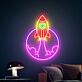 Rakete beim Start LED-Neonschild Wohnzimmer Kinderzimmer