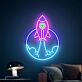 Rakete beim Start LED-Neonschild Wohnzimmer Kinderzimmer