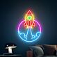 Rakete beim Start LED-Neonschild Wohnzimmer Kinderzimmer