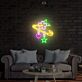 Sicherheitsnadel mit Blume Herz und Stern LED-Neonschild Wohnzimmer Schlafzimmer