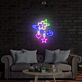 Sicherheitsnadel mit Blume Herz und Stern LED-Neonschild Wohnzimmer Schlafzimmer